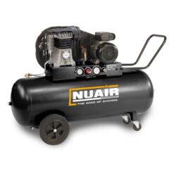 Product shot with a wite background of the Black 150L 3HP Portable Air Compressor