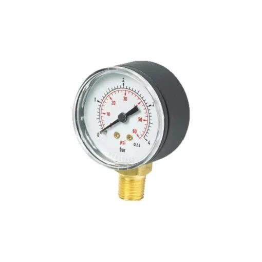 50mm Pressure Gauge - Bottom Entry