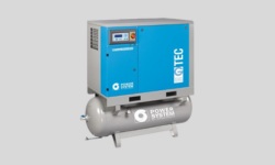 Image of a Power System G-Tec Industrial Compressor on a grey background