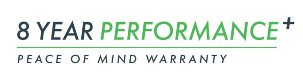 Avelair's 8 year performance warranty logo