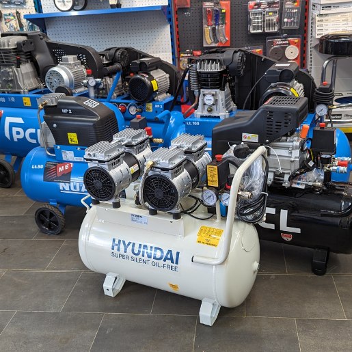 A selection of air compressors in our Surrey based air compressor shop.