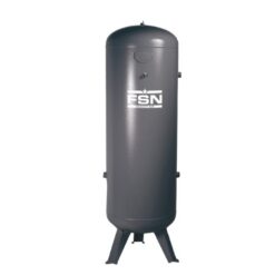 Product image with a plain white background of the painted Grey vertical compressed air receiver.